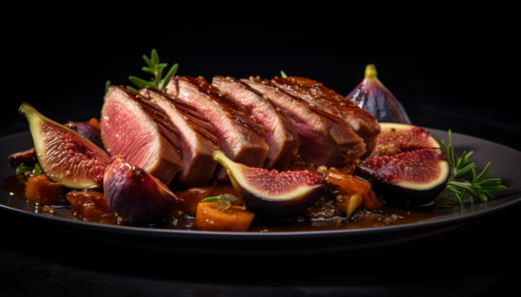 Magret de canard aux figues